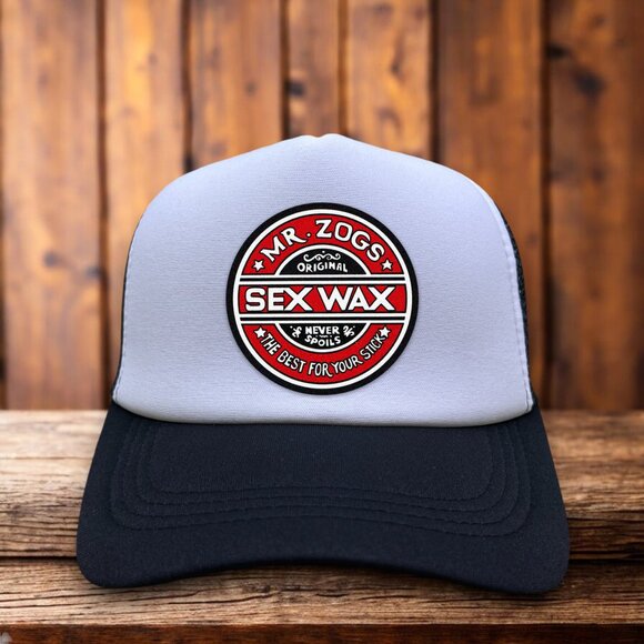 Mr. Zogs Sex Wax Mens Trucker Hat Black Snapback Surfboard Wax Baseball Cap - Picture 1 of 4